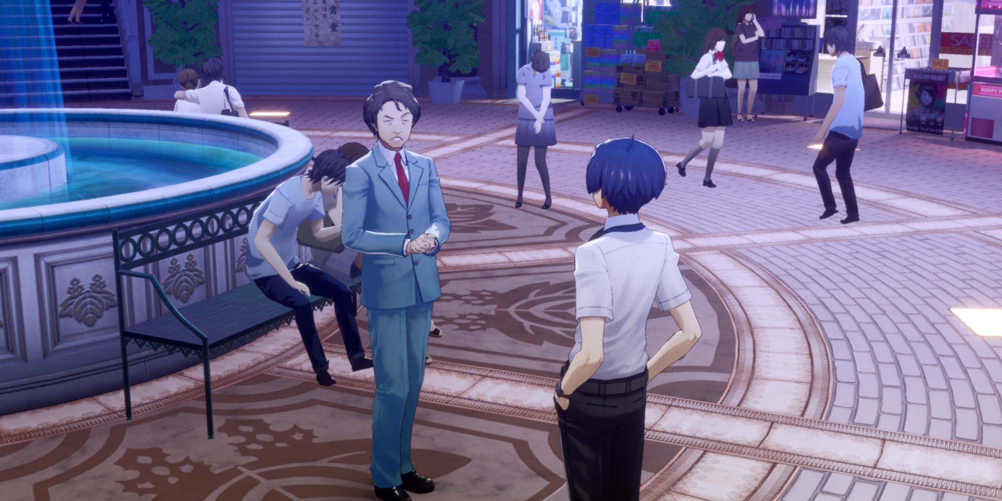 Talking to President Tanaka in Persona 3 Reload