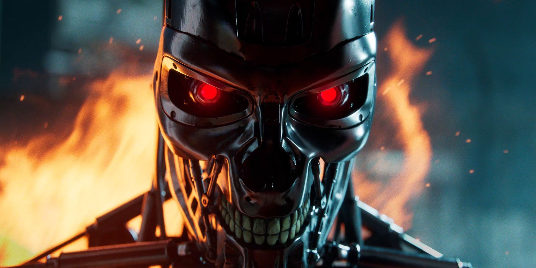 A close-up of the T-800 Terminator in Nacon's untitled Terminator survival game.