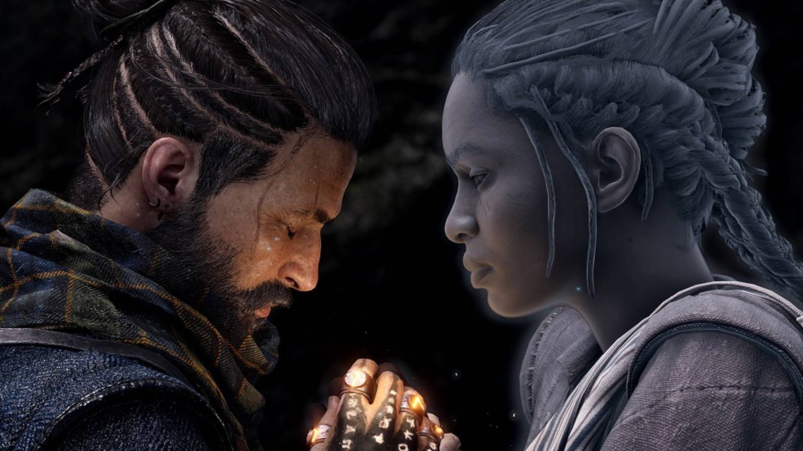  Banishers- Ghosts of New Eden protagonists engaged in a moment 