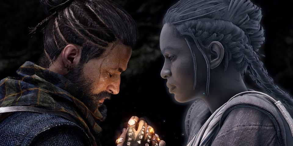 Banishers- Ghosts of New Eden protagonists engaged in a moment