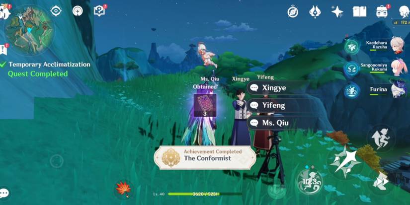 the conformist achievement temporaty acclimatization quest in genshin impact.jpg