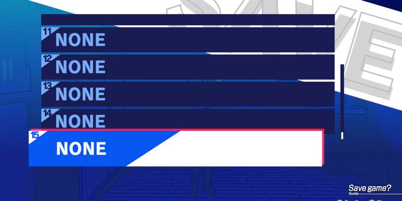The save menu in Persona 3 Reload