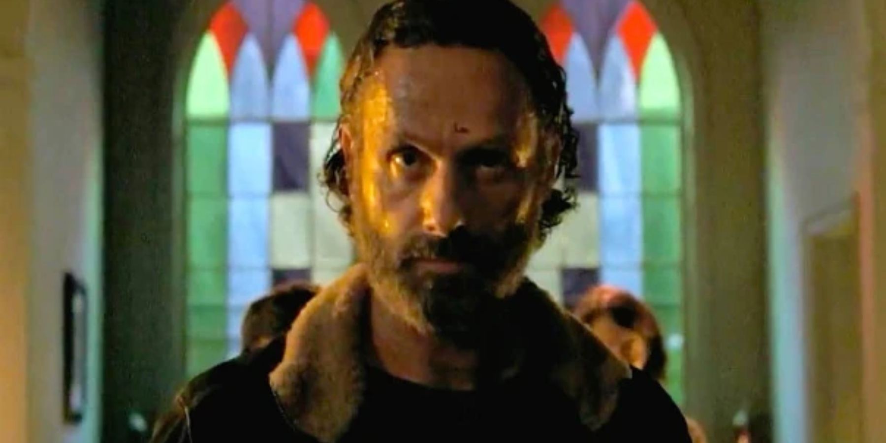 Rick Grimes (Andrew Lincoln) in season 5 of The Walking Dead