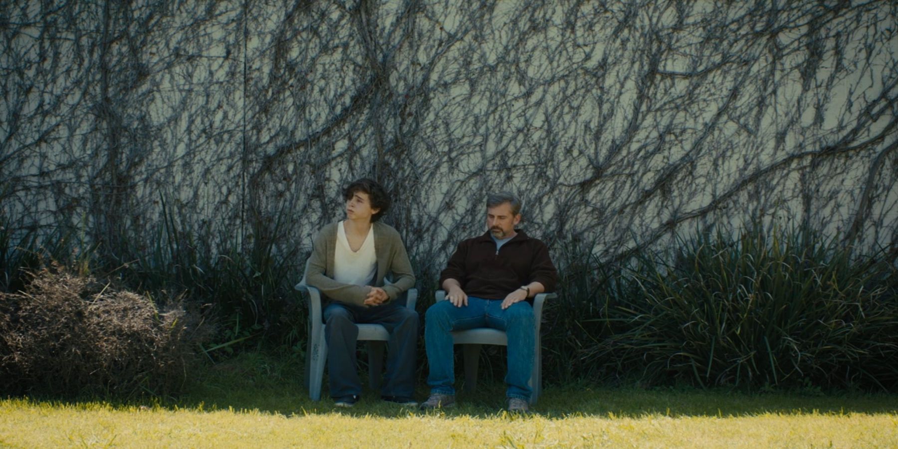 Timothee Chalamet and Steve Carrell in Beautiful Boy