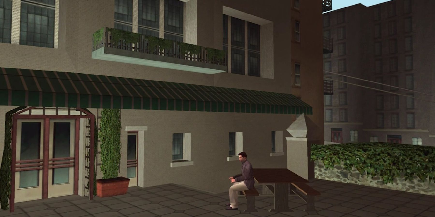 Toni Cipriani outside his mother's apartment in GTA Liberty City Stories