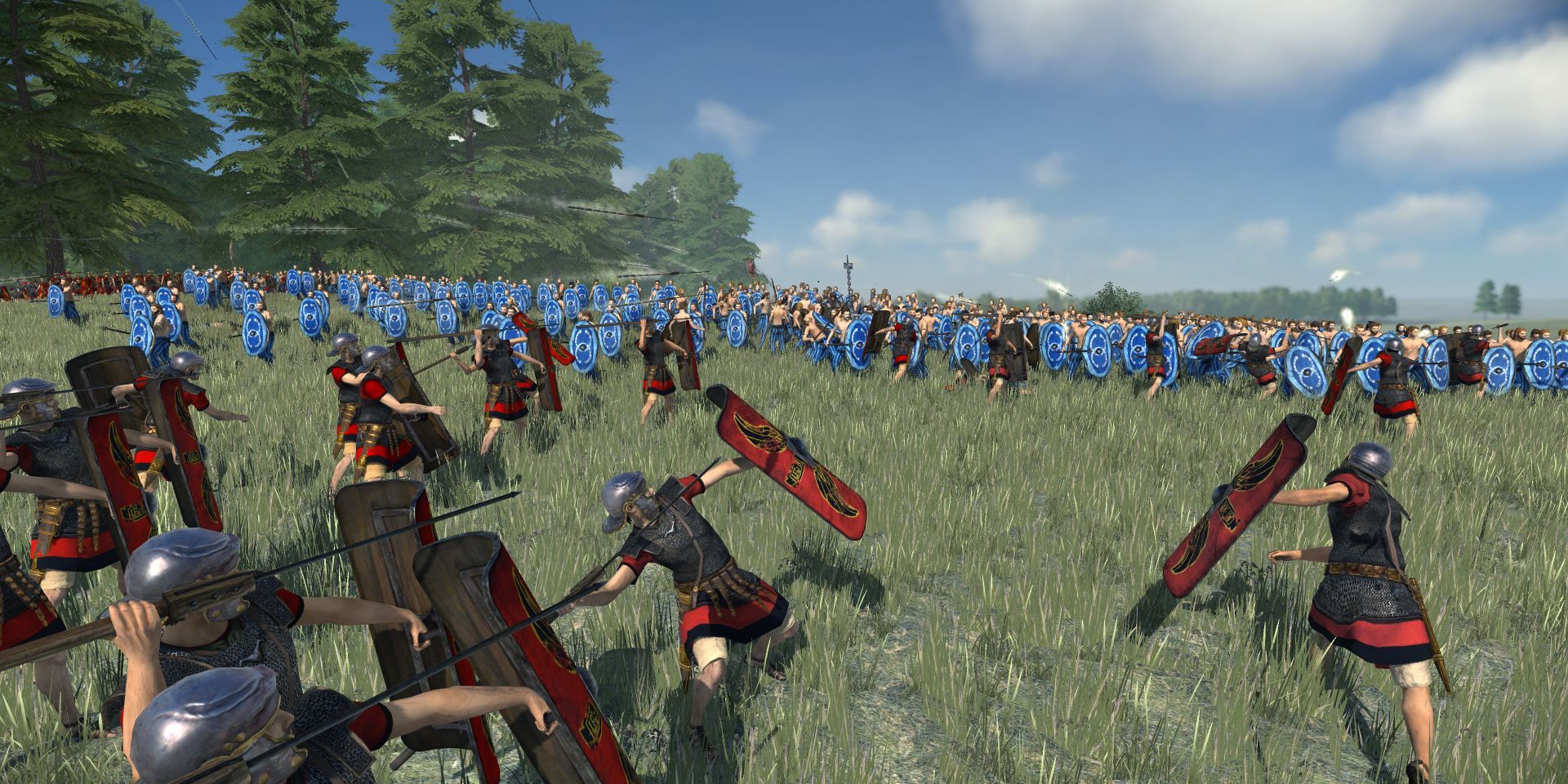 Closeup of roman soldiers in Total War Rome Remastered