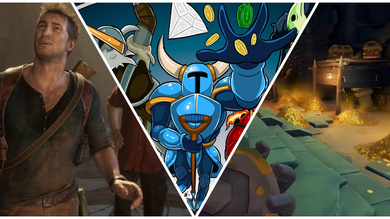 treasure hunting games uncharted shovel knight sea of thieves