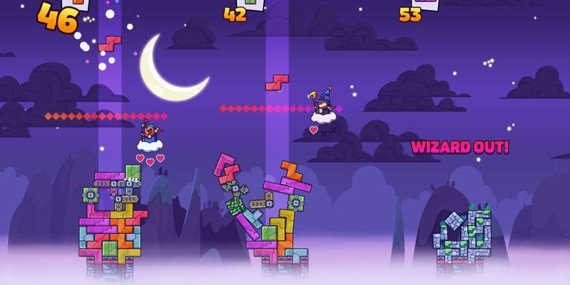 A Three player match in Tricky Towers