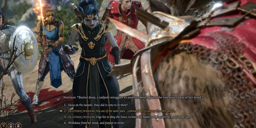 Turn gnoll leader against the others