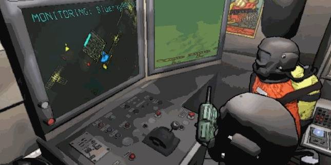 two crewmates walkie-talkie