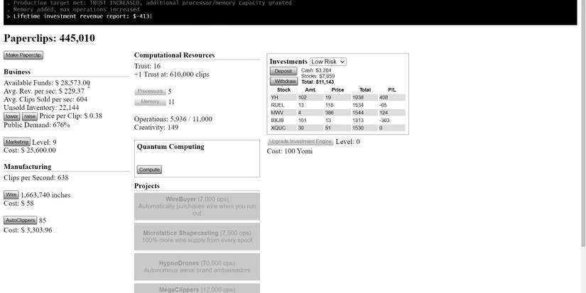 Universal Paperclips