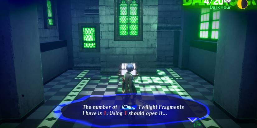 Unlocking a chest in Persona 3 Reload