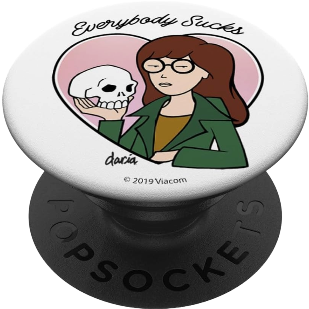 Daria Everybody Sucks Heart Portrait PopSockets Standard PopGrip