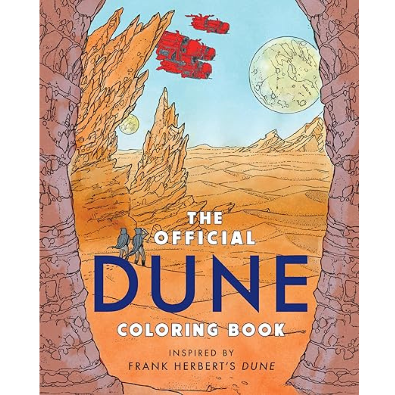 This images shows the cover of 'The Official Dune Coloring Book'