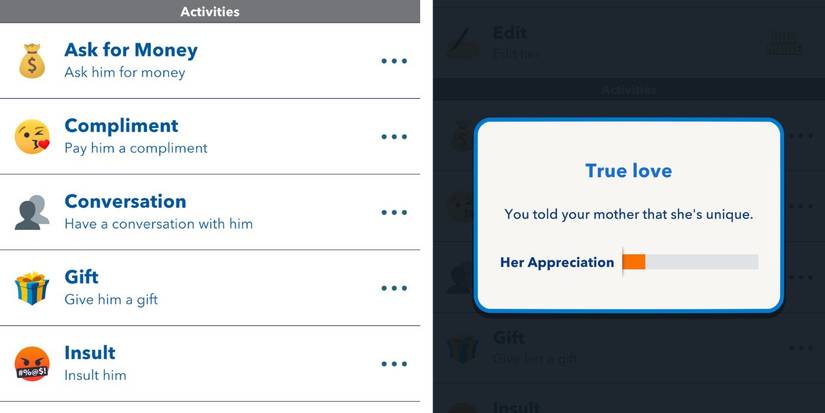 positive activities in bitlife