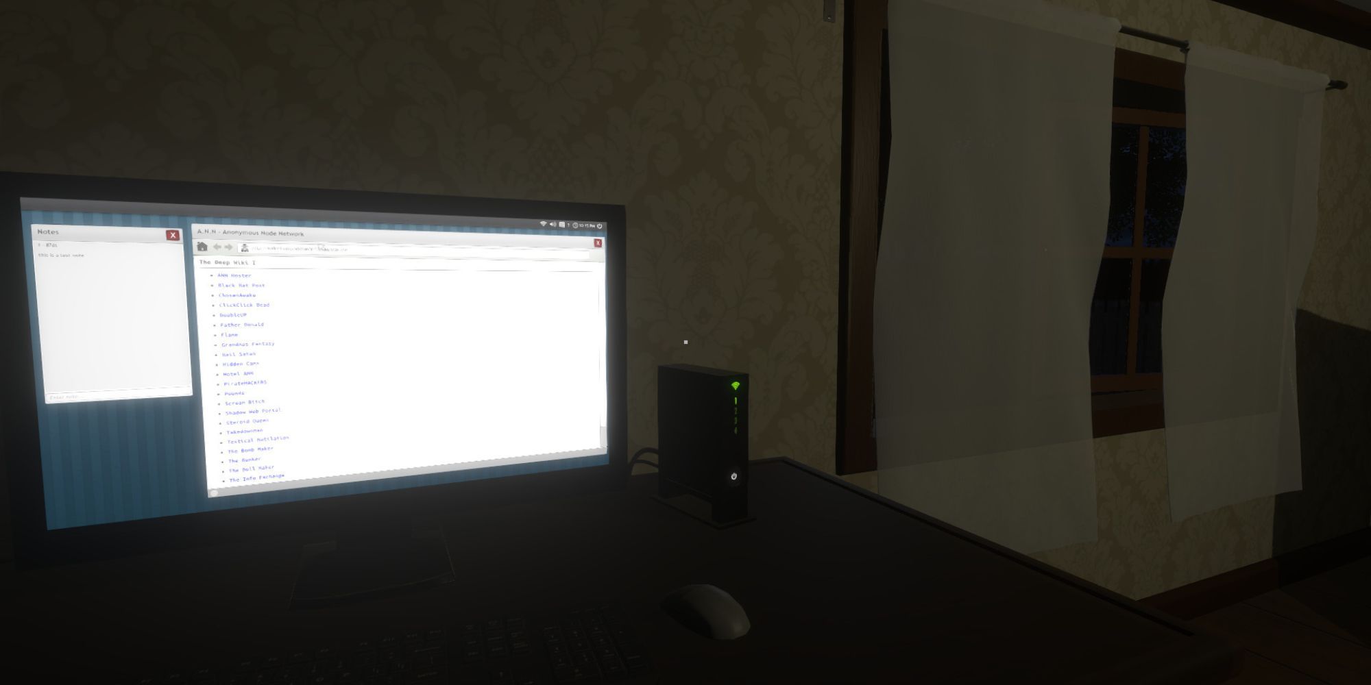 A player sitting at their office in Welcome to the Game