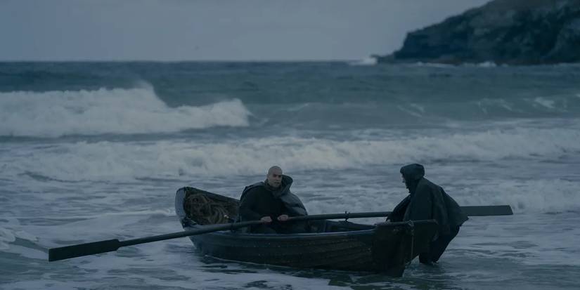 Laenor and Correy leave in House of the Dragon.