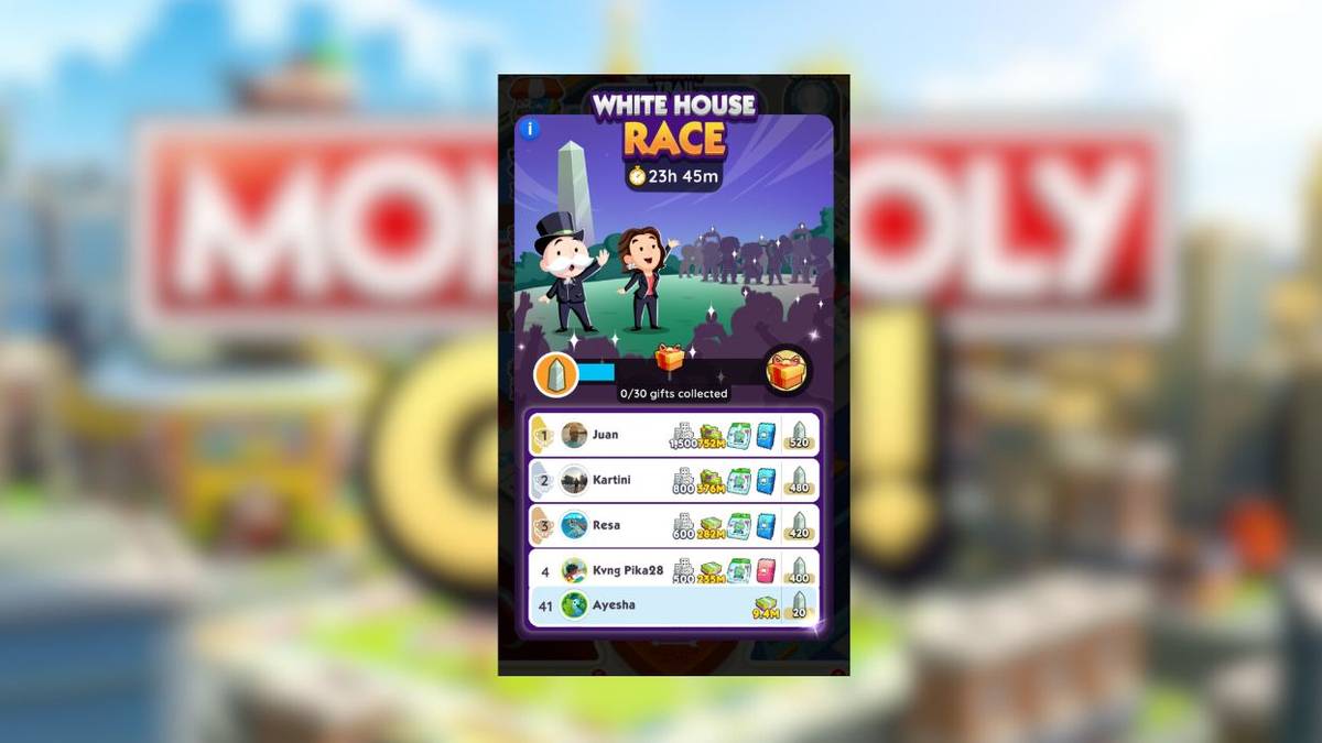 white house race rewards monopoly go