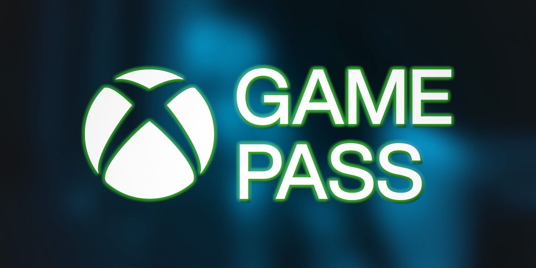 white Xbox Game Pass logo with green glow over blurred Jill Valentine close-up from Resident Evil 3 remake