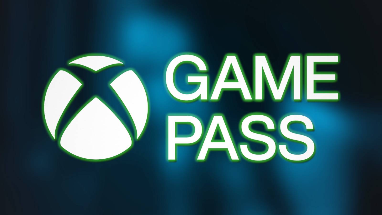 white Xbox Game Pass logo with green glow over blurred Jill Valentine close-up from Resident Evil 3 remake