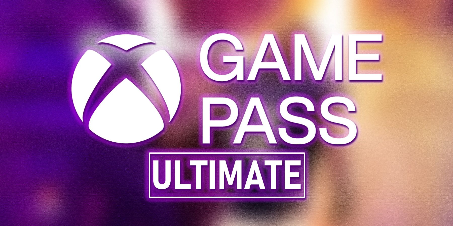white Xbox Game Pass Ultimate logo purple glow over blurred Madden NFL 24 EA Play store key art
