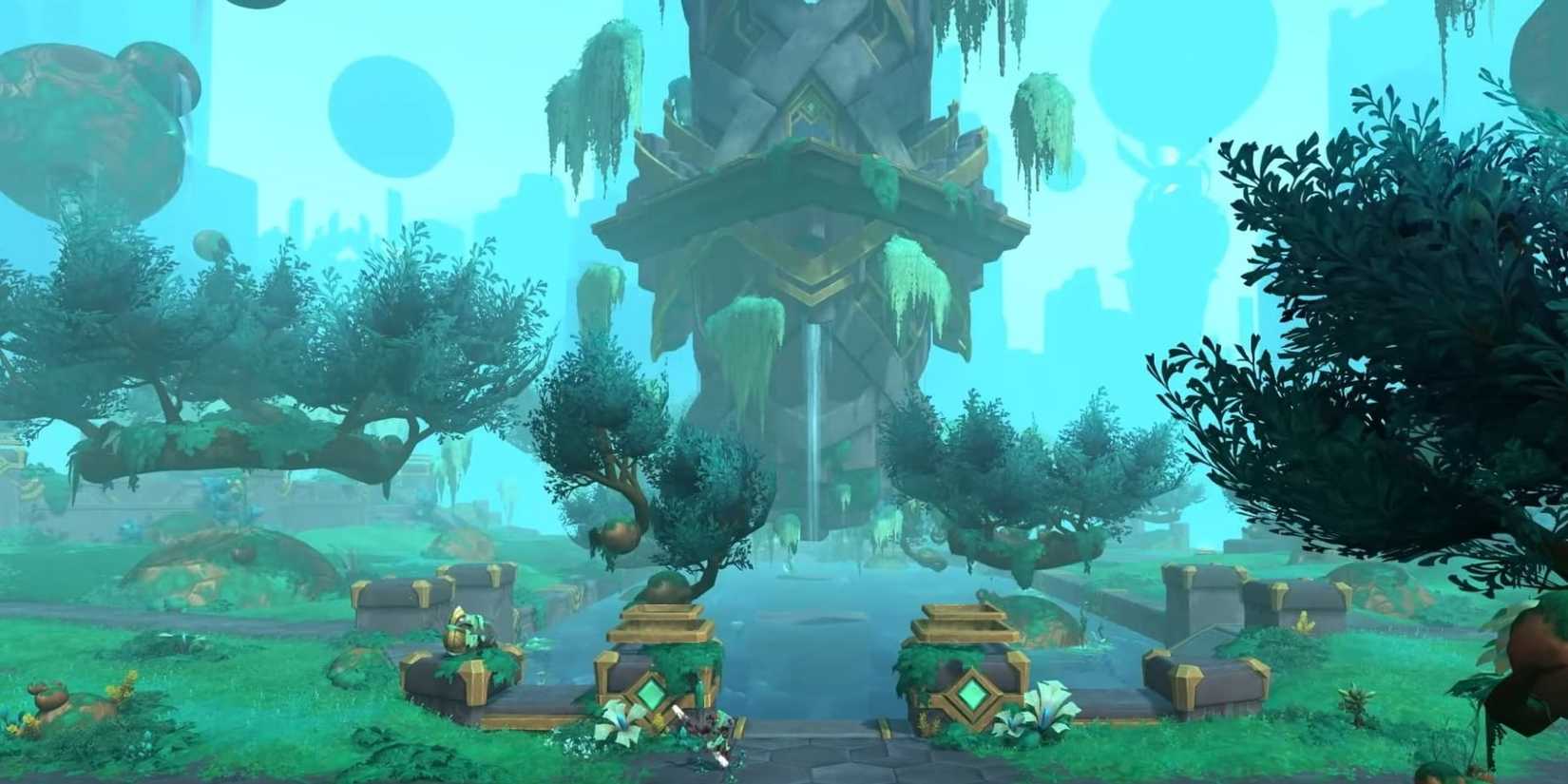 a vista of zereth mortis from world of warcraft shadowlands patch 9.2, eternity's end