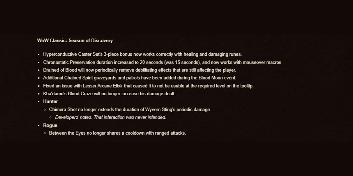 WoW SoD Patch Notes Feb 26 2024