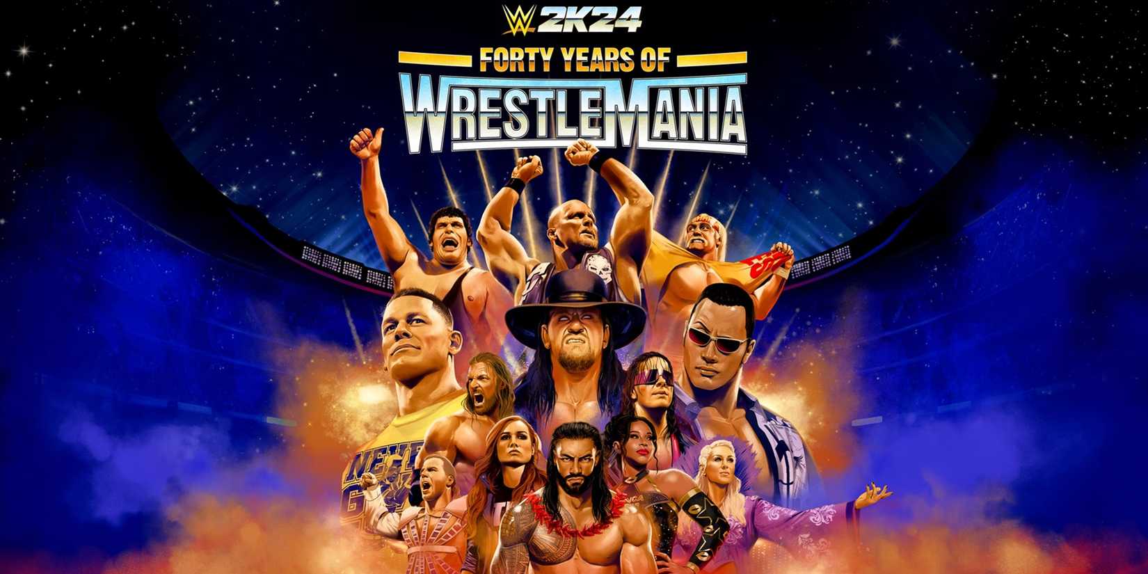 wwe 2k24 40 years of wrestlemania cover art