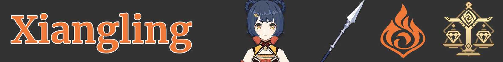 Xiangling's weapon, element, and region - polearm pyro liyue - genshin impact