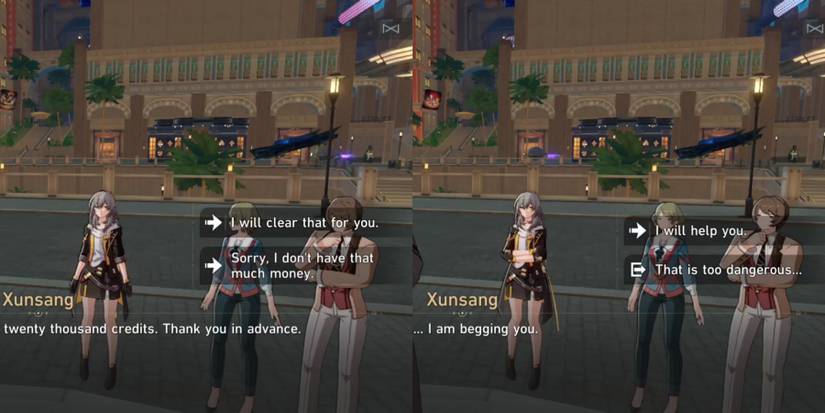 xunsang hidden quest route and choices in honkai star rail