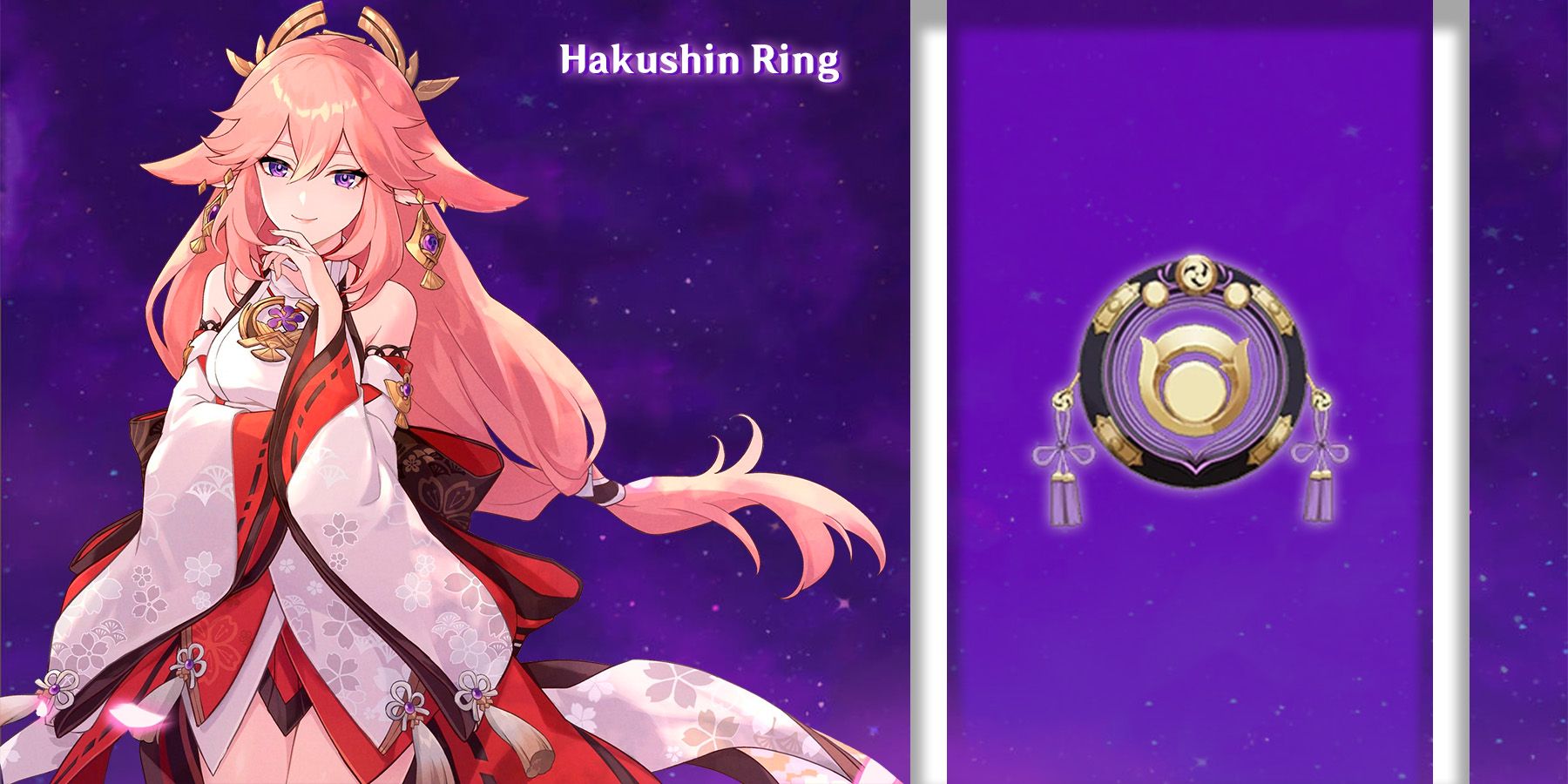 yae miko using hakushin ring in genshin impact - Solar Pearl