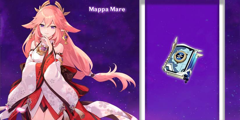 yae miko using mappa mare in genshin impact