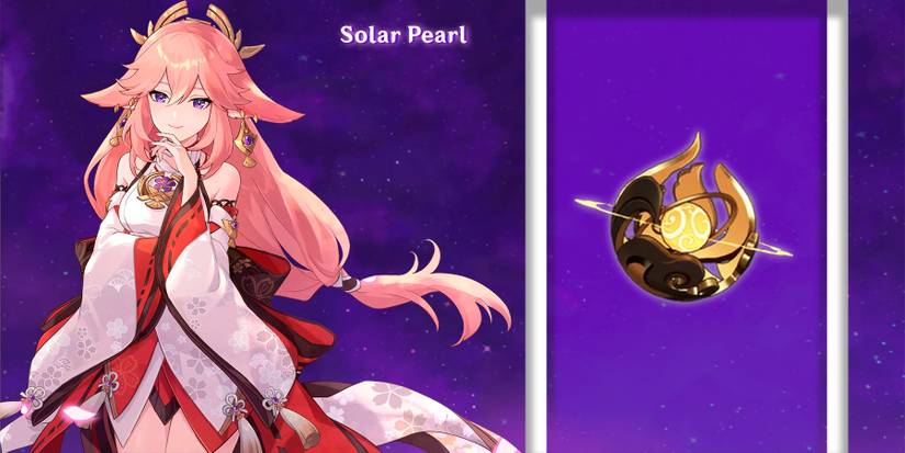 yae miko using solar pearl in genshin impact