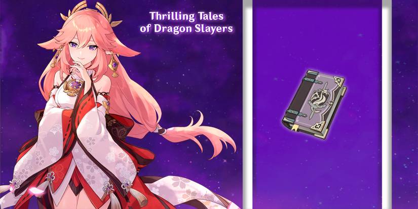 yae miko using thrilling tales of dragon slayers in genshin impact