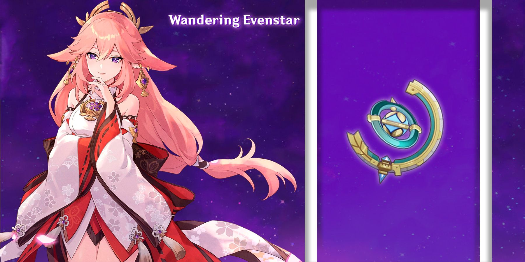 yae miko using wandering evenstar in genshin impact - The Widsith