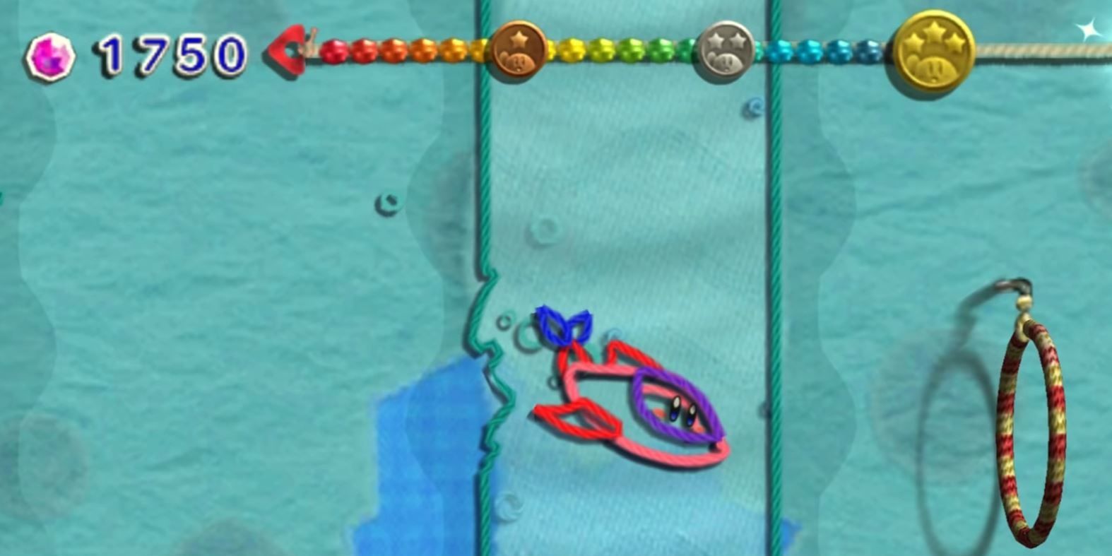 Kirby Swimming In The Shape Of A Dolphin