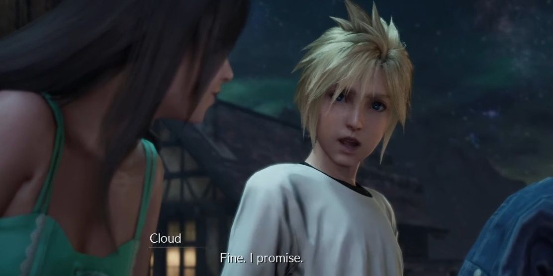 Young Cloud and Tifa in Final Fantasy 7 Remake