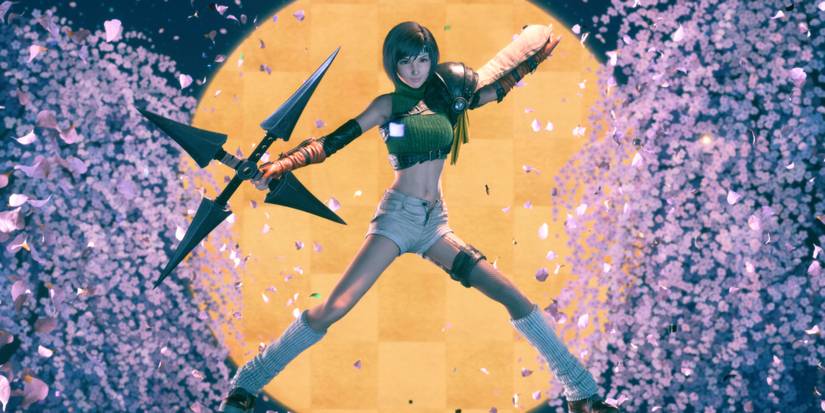 Yuffie posing in Final Fantasy 7 Remake