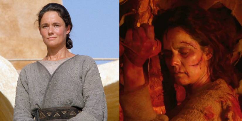 Shmi Skywalker and her death in a Tusken Raider camp