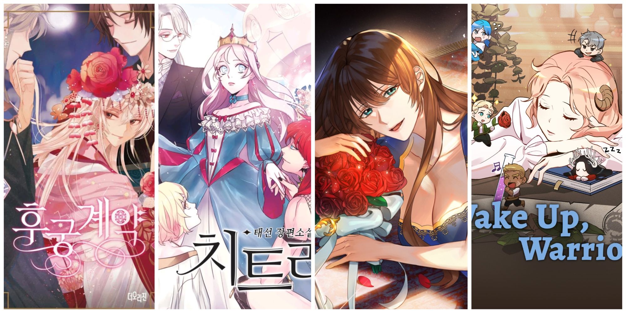 collage of ten best reverse harem manhwa