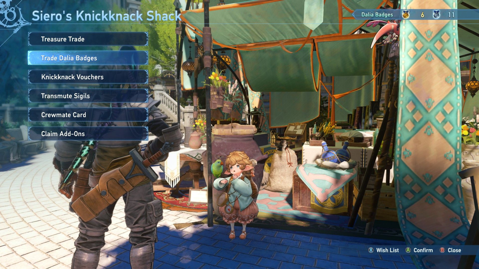 Siero's store in Granblue Fantasy Relink - Where to Use Dalia Badges