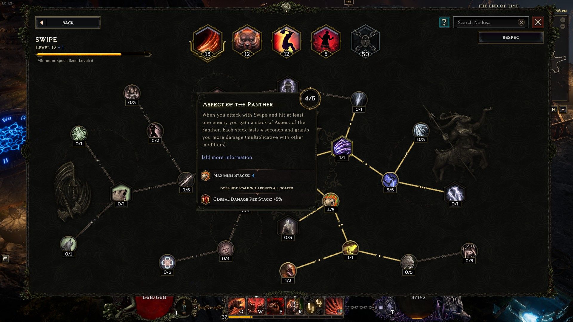 Swipe specialization passives in Last Epoch