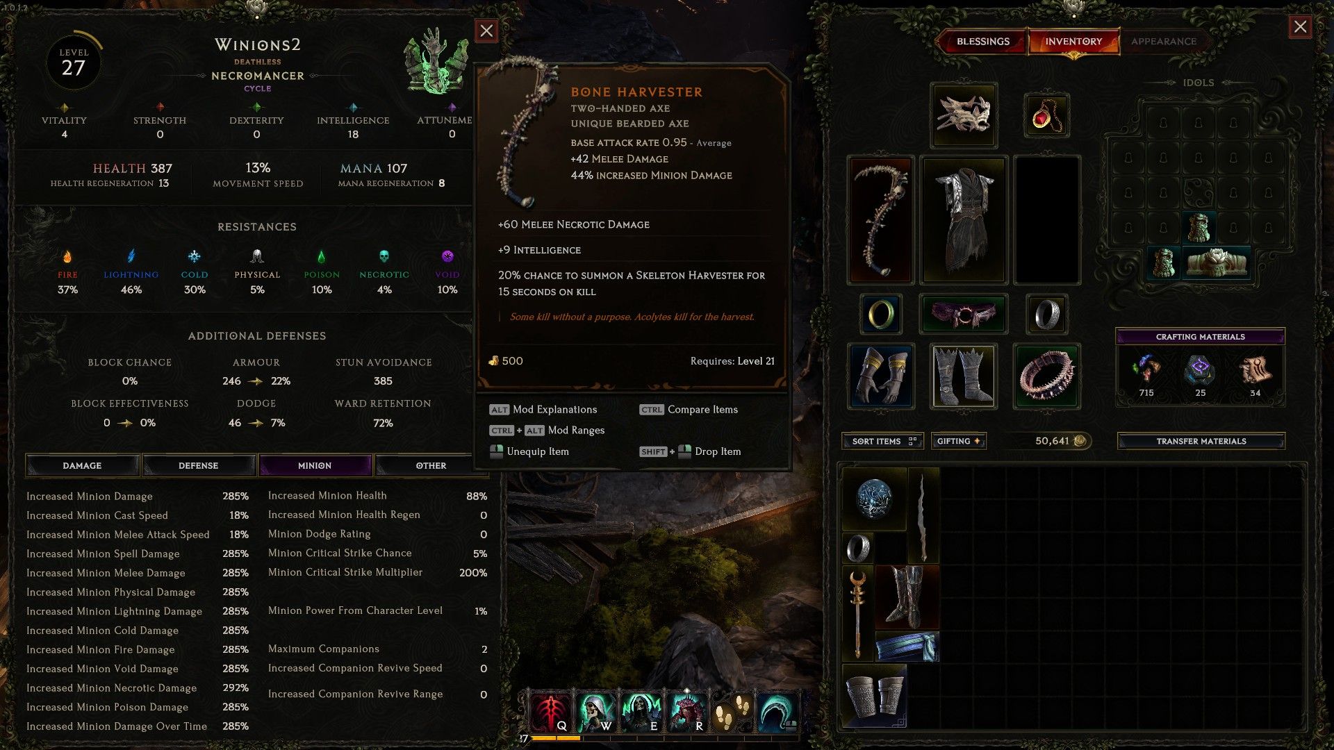 The unique Bone Harvester scythe in Last Epoch