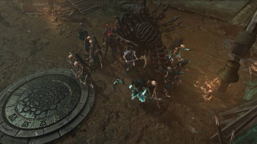 necromancer surrounded by minions in last epoch