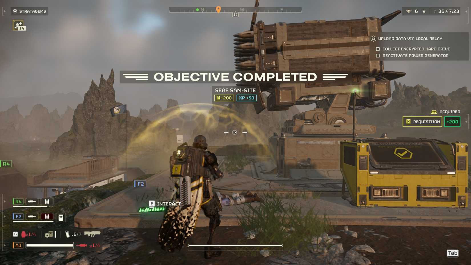 A SEAF SAM Site in Helldivers 2