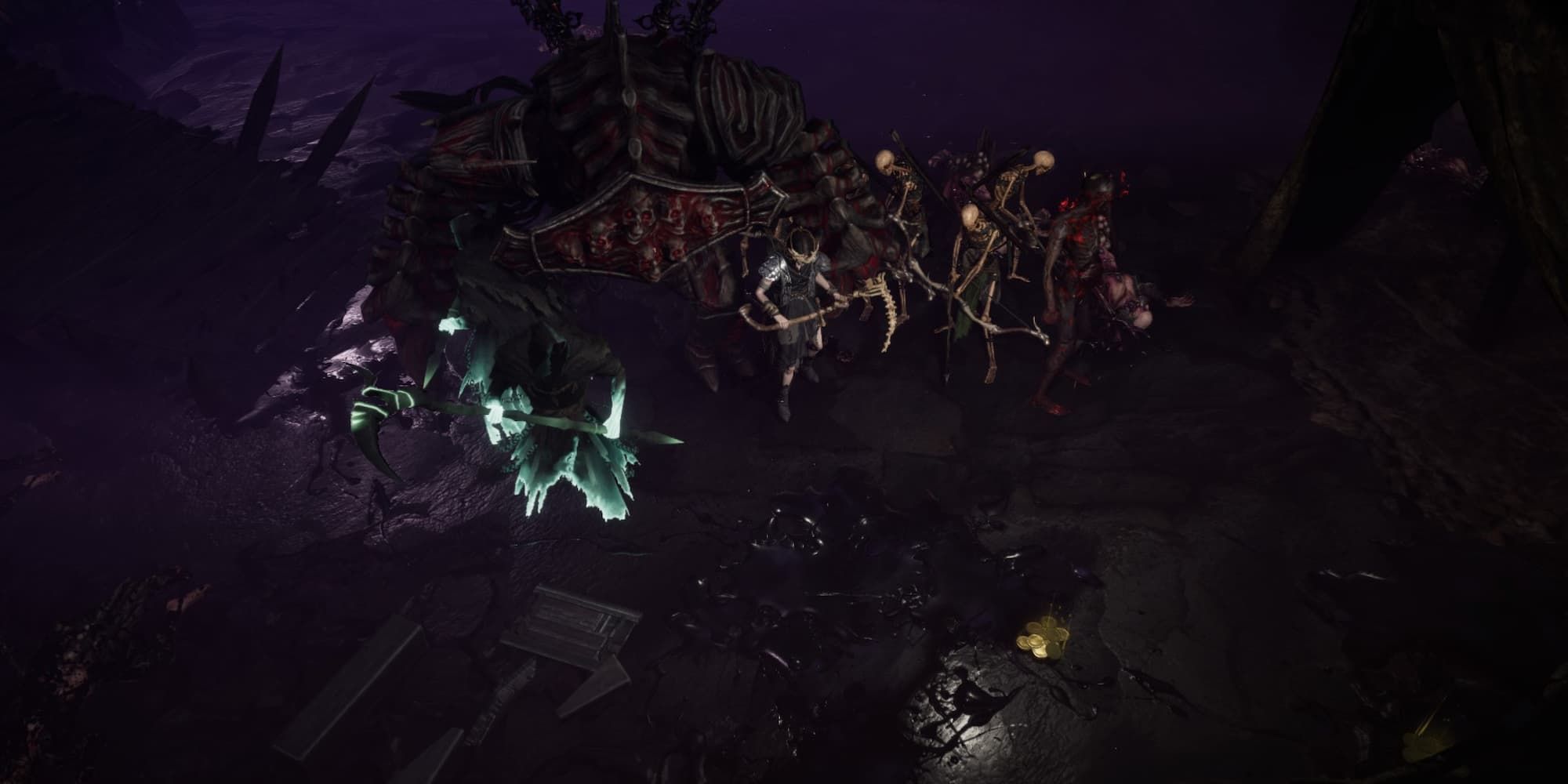 A necromancer surrounded by minions in Last Epoch
