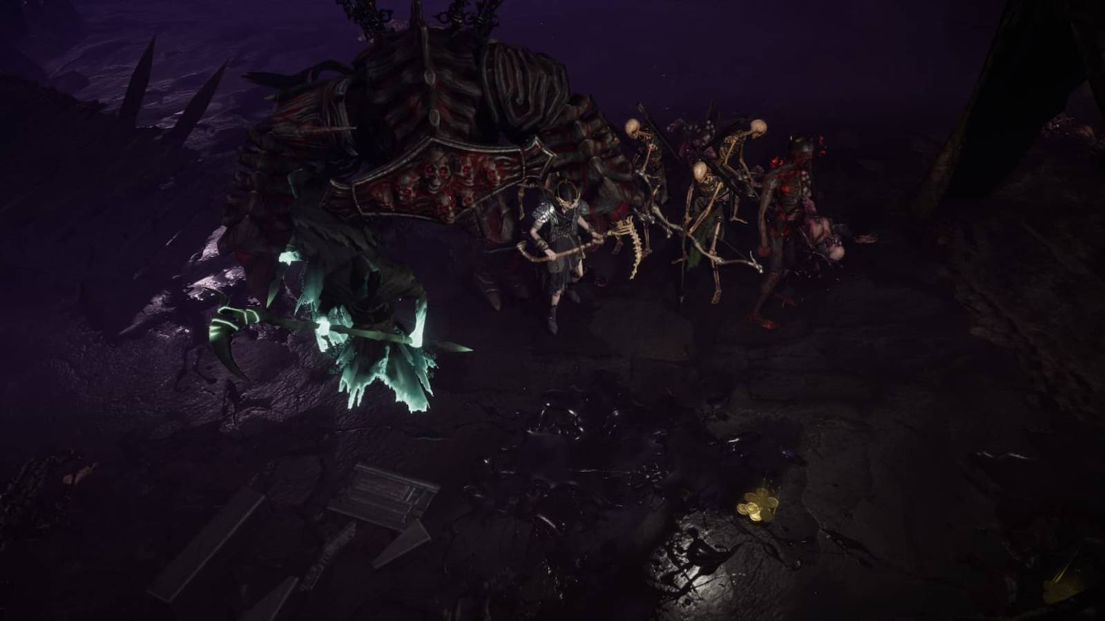 A necromancer surrounded by minions in Last Epoch