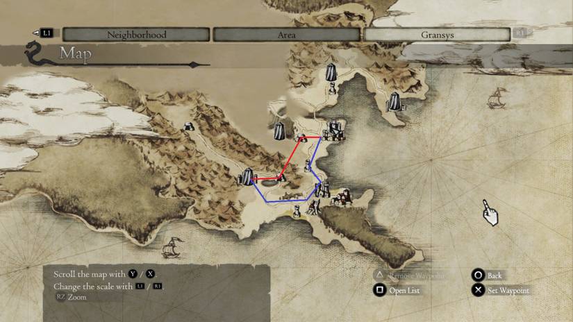 Map from Gran Soren to the Shadow Fort in Dragon's Dogma Dark Arisen