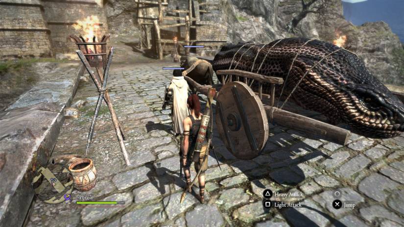 Escorting Ser Mercedes' caravan in Dragon's Dogma Dark Arisen