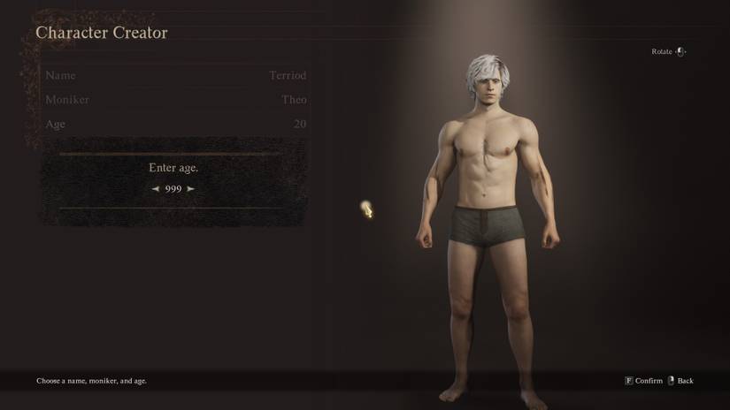 Age picker in Dragon's Dogma 2's character creator